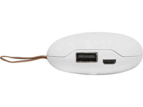 Внешний аккумулятор в форме камня Stone, 5200 mAh, белый - рис 5.