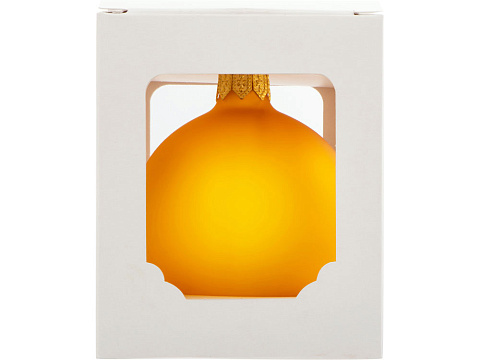 Стеклянный шар желтый матовый, заготовка шара 6 см, цвет 23, матовый - рис 3.