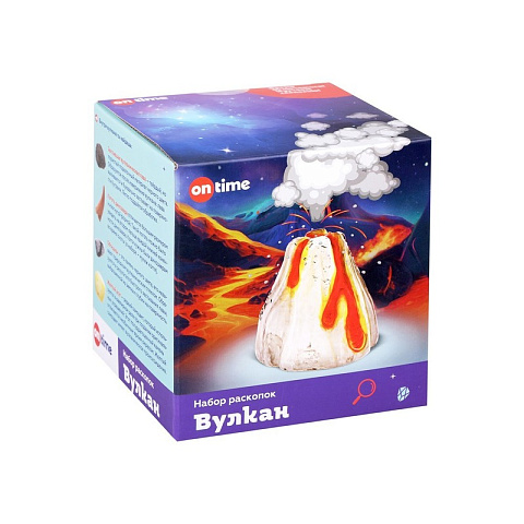 Набор раскопок «Сокровища вулкана» с камнями и инструментами