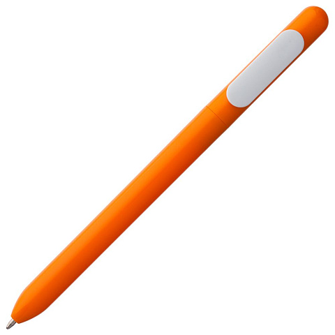 Ручка шариковая Swiper, оранжевая с белым - рис 3.