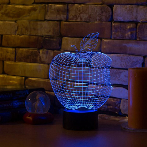 3D лампа Надкусанное яблоко - рис 3.