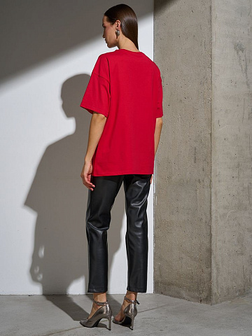 Футболка Oversize Premium, красная - рис 7.