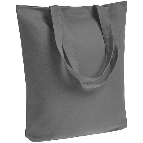 Холщовая сумка Avoska, темно-серая (серо-стальная) - рис 2.