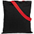 Холщовая сумка BrighTone, черная с красными ручками - миниатюра - рис 3.