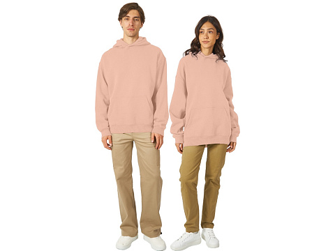 Толстовка с капюшоном оверсайз Berlin унисекс, лосось - рис 6.