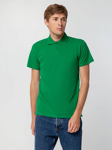 Рубашка поло мужская Spring 210, ярко-зеленая - рис 6.