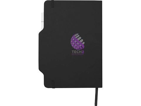 Nexus блокнот формата А5 в твердой обложке с ручкой и карандашом - сплошной черный - рис 6.