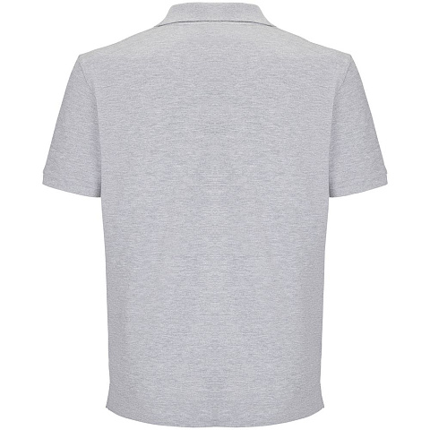 Рубашка поло унисекс Pegase, серый меланж - рис 4.