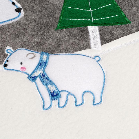 Мешок для подарков "Белые медведи" (51х34 см) - рис 3.
