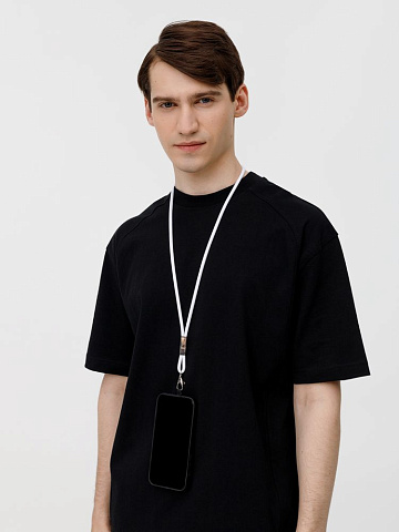 Шнурок для бейджа Tube Metal, белый - рис 7.