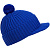 Вязаная шапка с козырьком Peaky, синяя (василек) - миниатюра - рис 3.