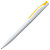 Ручка шариковая Pin, белая с желтым - миниатюра - рис 3.