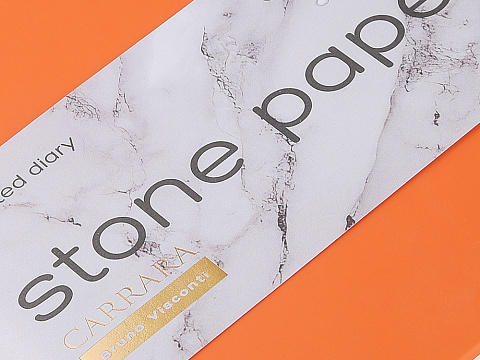 Ежедневник с каменной бумагой недатированный А5 Carrara, оранжевый - рис 7.