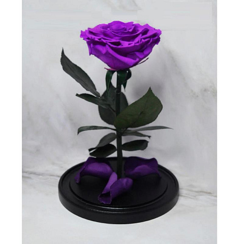 Фиолетовая роза в колбе (большая) - рис 2.