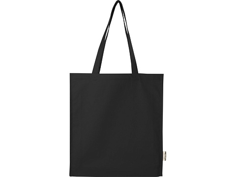 Florida эко-сумка с ластовицей плотностью 270 г/м² - сплошной черный - рис 2.