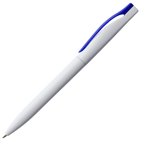 Ручка шариковая Pin, белая с синим - рис 3.