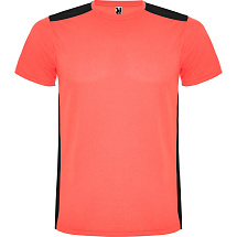 Спортивная футболка Detroit мужская, неоновый коралловый/черный