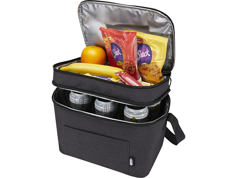 Tundra сумка-холодильник из переработанного РЕТ-пластика, сертиф. согласно GRS - Heather Charcoal - рис 4.