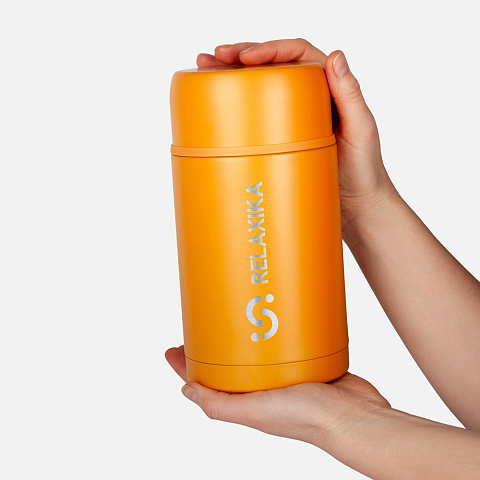 Термос для еды Relaxika 1000, желтый - рис 6.