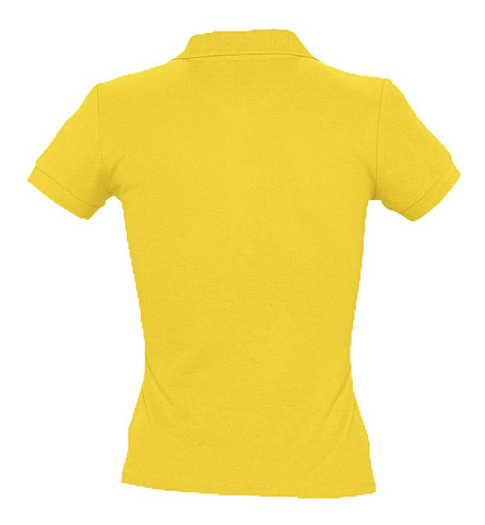 Рубашка поло женская People 210, желтая - рис 3.