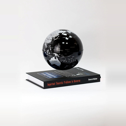 Левитирующий глобус на книге Земля (D 14см) черный - рис 2.