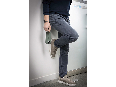 Ремешок-держатель для телефона с зарядным кабелем USB-C - USB-C Lany Wristband Charge Eco, серый - рис 20.