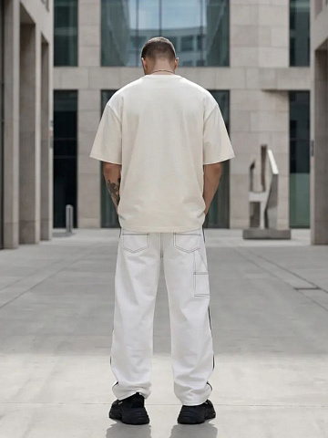 Футболка Oversize Premium 210, молочно-белая - рис 5.