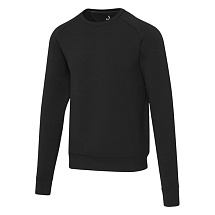 Yukon унисекс интерлок спортивный свитер с круглым вырезом - Сплошной черный