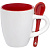 Кофейная кружка Pairy с ложкой, красная - миниатюра - рис 2.