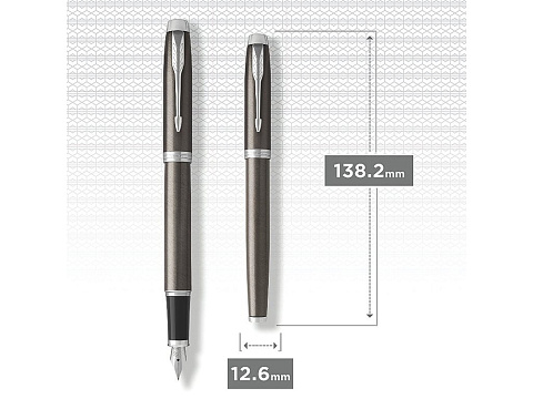 Перьевая ручка Parker IM Metal Core Dark Espresso CT, перо: F, цвет чернил: blue, в подарочной упаковке. - рис 6.