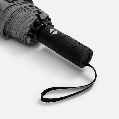 Зонт складной Tyre, серый - рис 6.