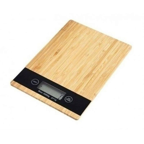 Кухонные весы с поверхностью из бамбука - рис 2.
