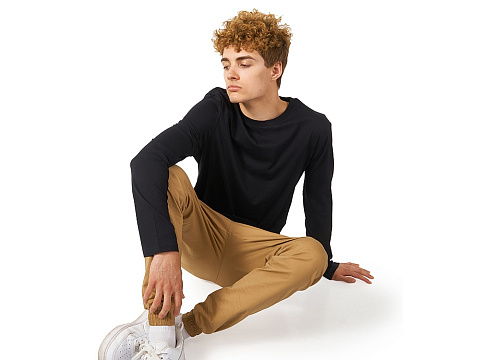 Лонгслив Porto мужской, черный - рис 2.