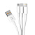 Дата-кабель 3 в 1: micro USB, USB-C, Ligthning, 1.2м, белый, Deppa - миниатюра - рис 2.