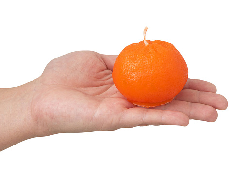 Свеча Мандарин, оранжевый - рис 4.