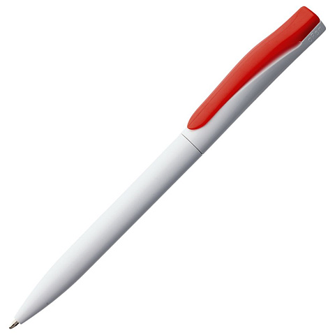 Ручка шариковая Pin, белая с красным - рис 2.