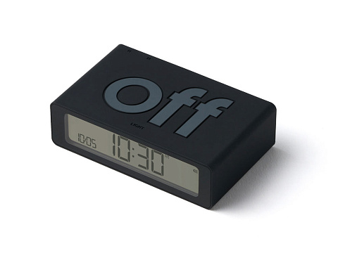 Часы настольные Flip Mini, черный - рис 2.