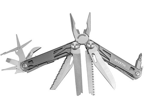 Мультитул Rocktol 19 в 1 с титановыми ручками, нейлоновый чехол, подарочная коробка - рис 14.