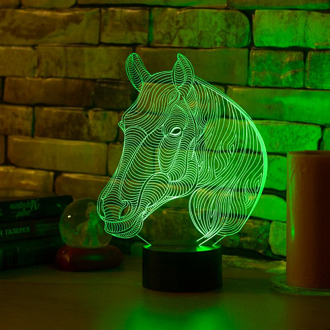 3D светильник Лошадь - рис 3.