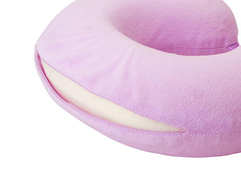 Подушка Basic из микрофибры с эффектом памяти U-shape, розовый NEW - рис 3.