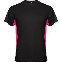 Спортивная футболка Tokyo мужская, черный/яркая фуксия