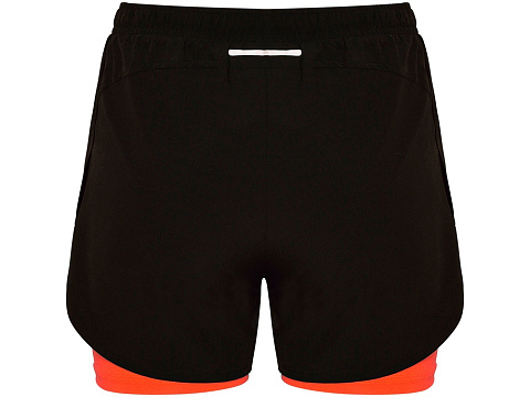 Шорты Lanus, черный/неоновый коралловый - рис 2.