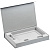 Коробка Silk с ложементом под ежедневник 13x21 см, флешку и ручку, серебристая - миниатюра - рис 3.