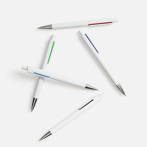 Ручка шариковая Dominanta, белая с голубым - рис 6.