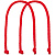 Ручки Corda для пакета M, ярко-красные (алые) - миниатюра - рис 2.