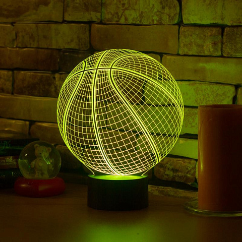 3D светильник Баскетбольный мяч - рис 5.