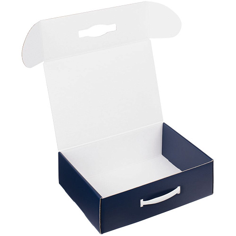 Коробка Matter Light, синяя, с белой ручкой - рис 3.