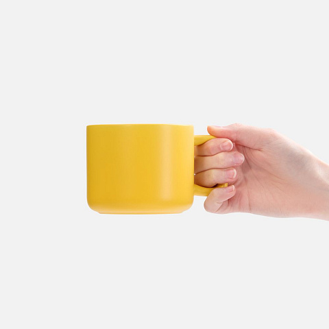 Чашка Jumbo в коробке матовая, желтая - рис 4.