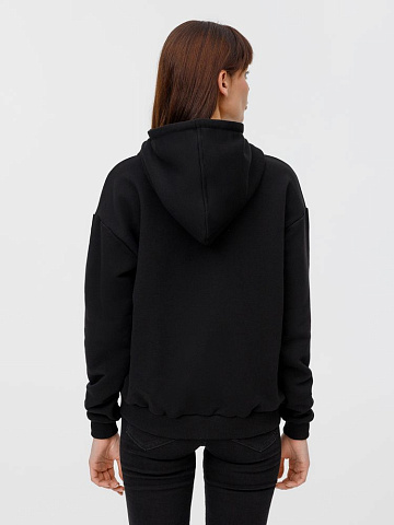 Толстовка унисекс оверсайз на молнии Zippy Terry, черная - рис 12.