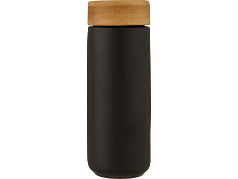 Lumi керамическая кружка объемом 300 мл с бамбуковой крышкой, белый - рис 2.